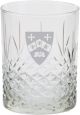 Rock Glass 14 oz Gilman Shield Satin Frost Imprint