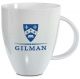 White Lustre Mug Gilman Shield 18 0z