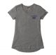 T SHIRT LADIES  V NECK GREY