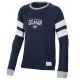 T SHIRT L/S YTH UA NAVY/WHT