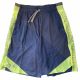 SHORT UA YTH NVY/LIME PANEL