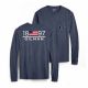 T-SHIRT L/S NAVY USA FLAG