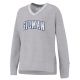 SWEATSHIRT VNECK WOMENS GREY