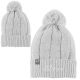 BEANIE WOMENS POM GREY UA